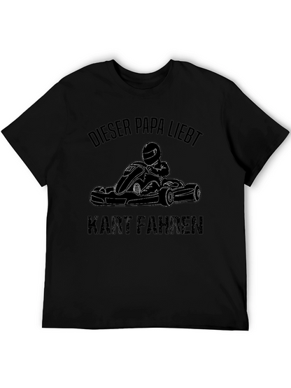 Funny Dieser Papa Liebt Kart Fahren Karting Black T-Shirt
