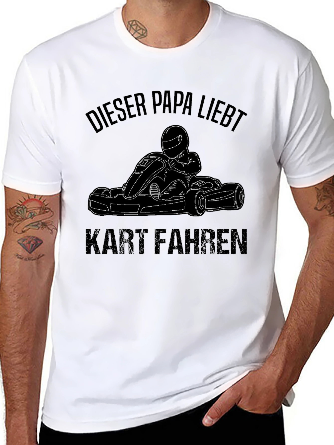 Funny Dieser Papa Liebt Kart Fahren Karting Black T-Shirt