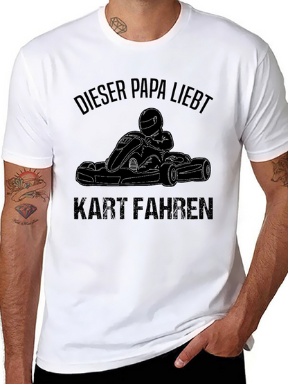 Funny Dieser Papa Liebt Kart Fahren Karting Black T-Shirt