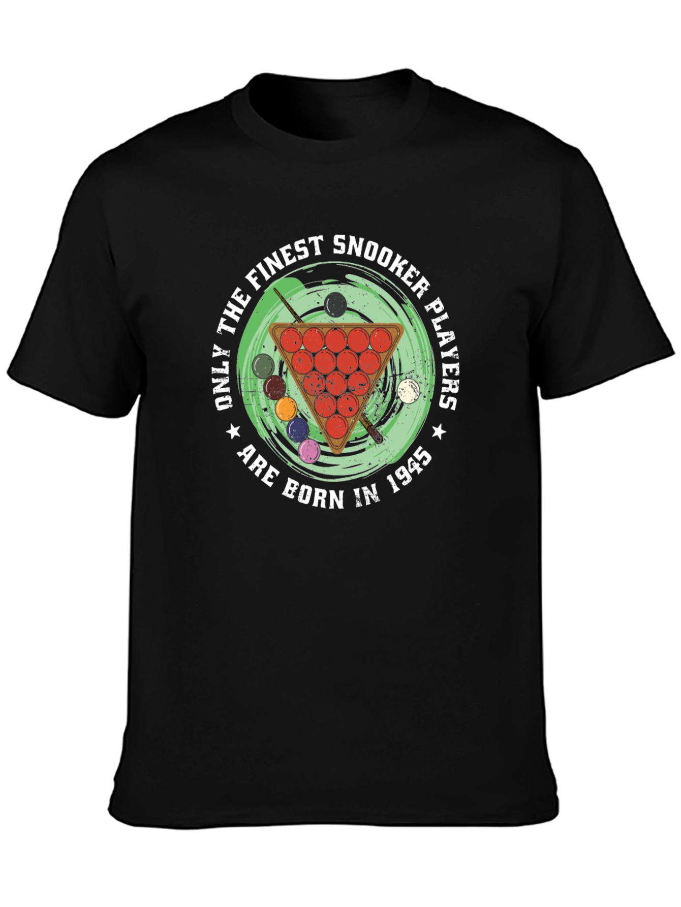 Finest Snooker Players Born in 1945 Black T-Shirt