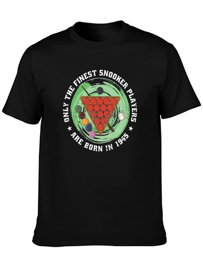 Finest Snooker Players Born in 1945 Black T-Shirt
