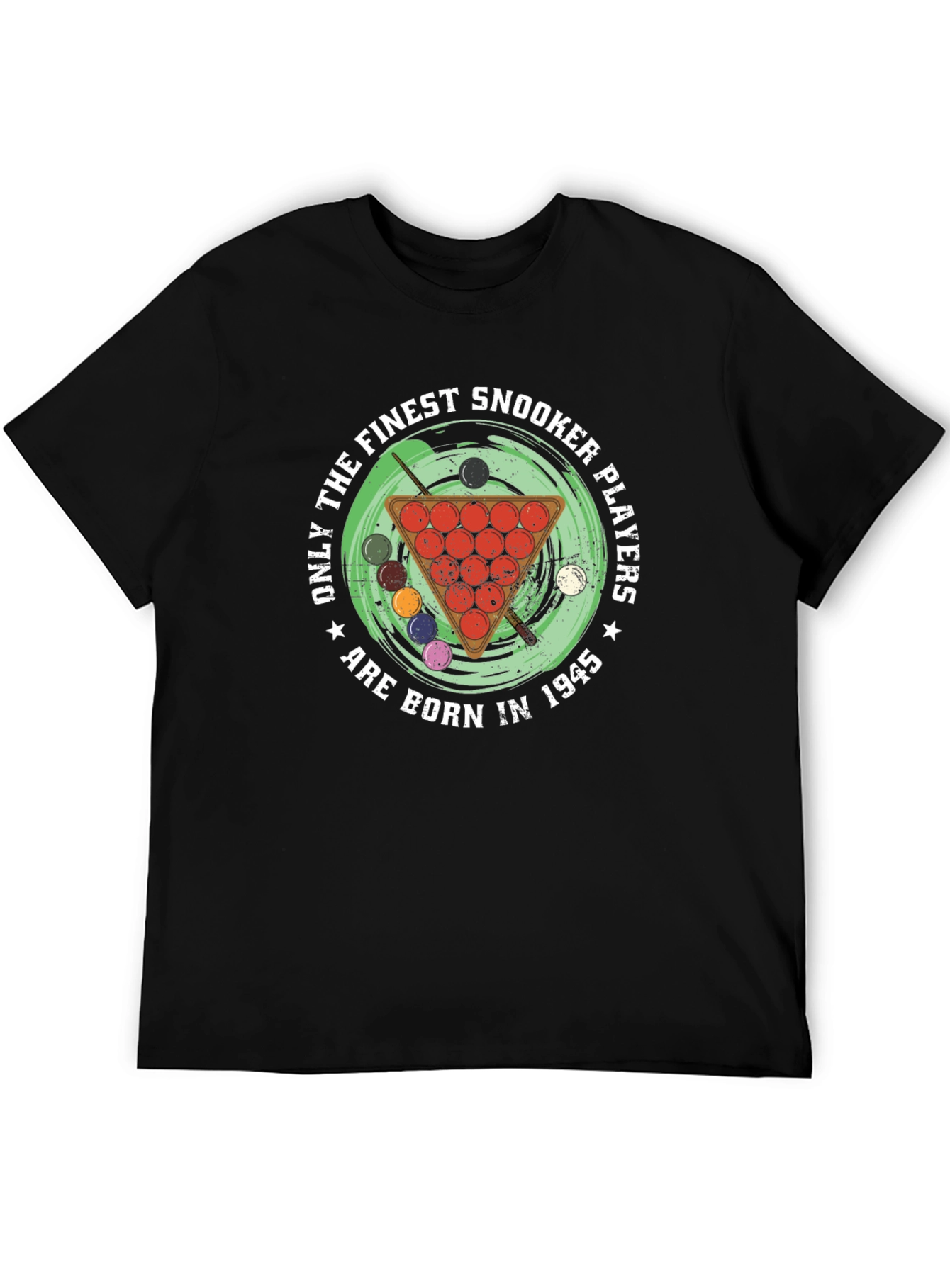Finest Snooker Players Born in 1945 Black T-Shirt