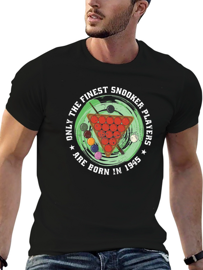 Finest Snooker Players Born in 1945 Black T-Shirt