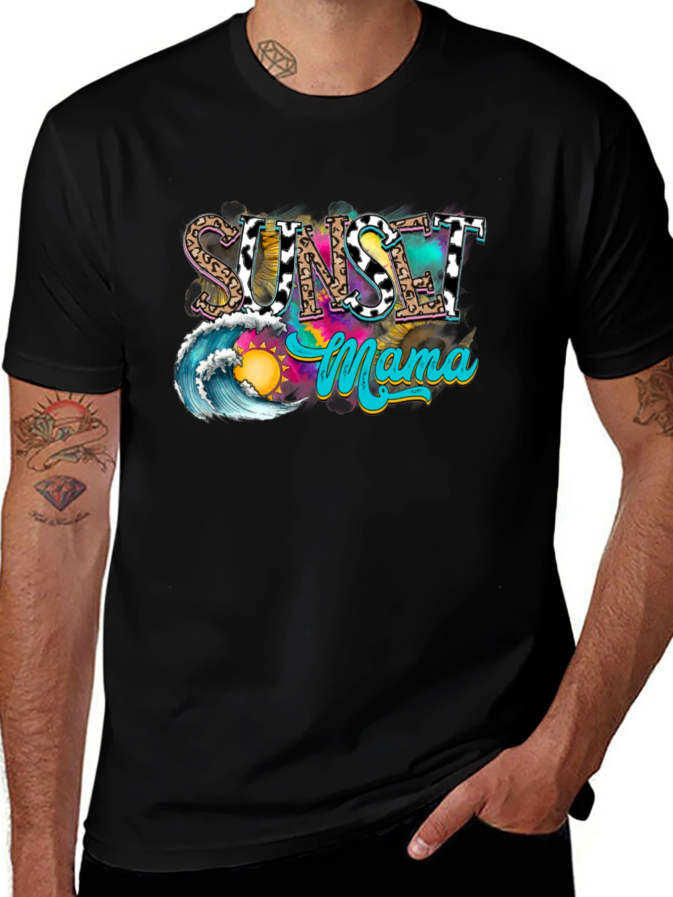 Sunset Mama Graphic Tee - Trendy Summer Vibes