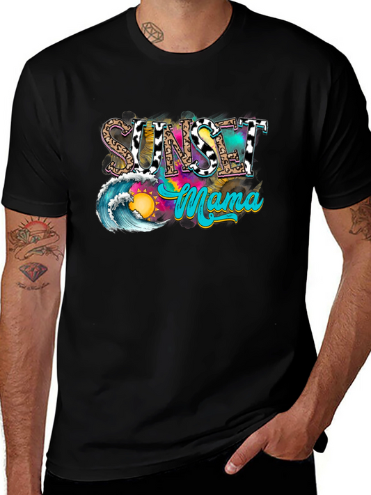 Sunset Mama Graphic Tee - Trendy Summer Vibes