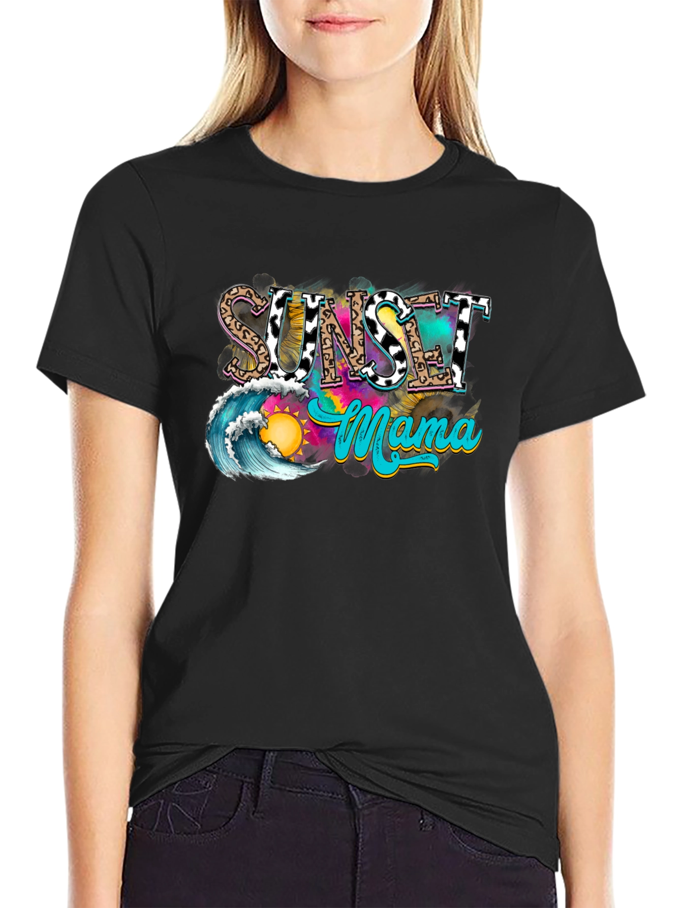 Sunset Mama Graphic Tee - Trendy Summer Vibes