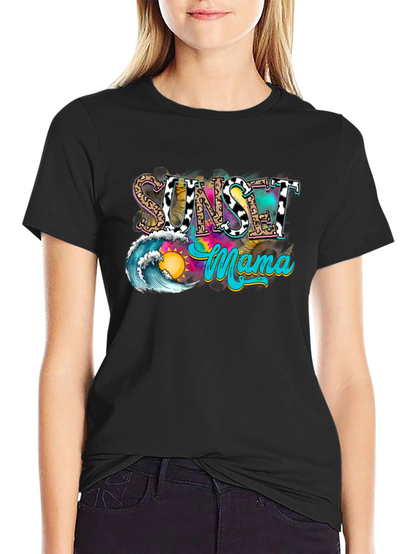 Sunset Mama Graphic Tee - Trendy Summer Vibes