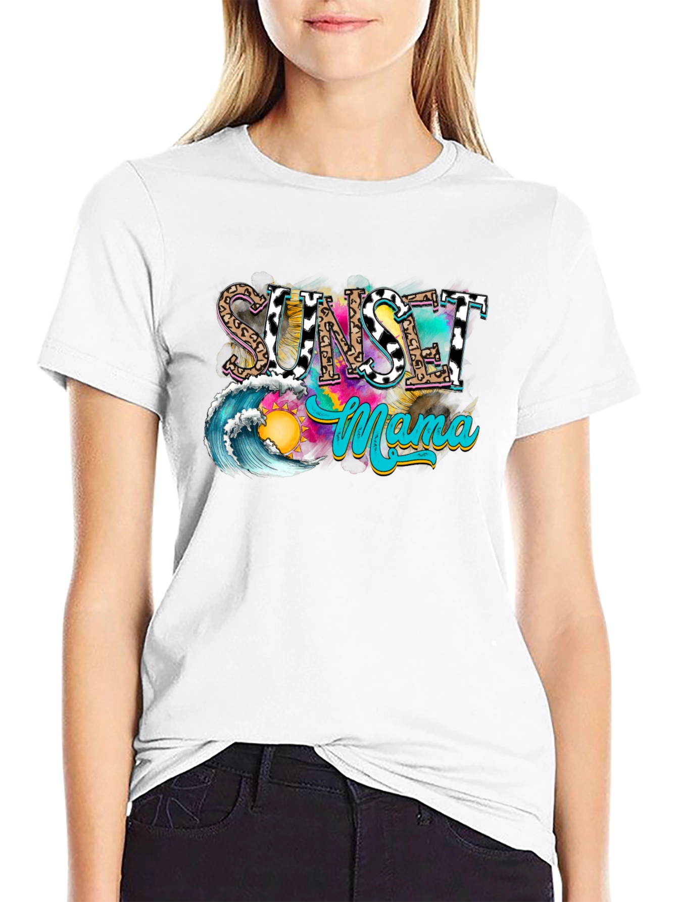 Sunset Mama Graphic Tee - Trendy Summer Vibes