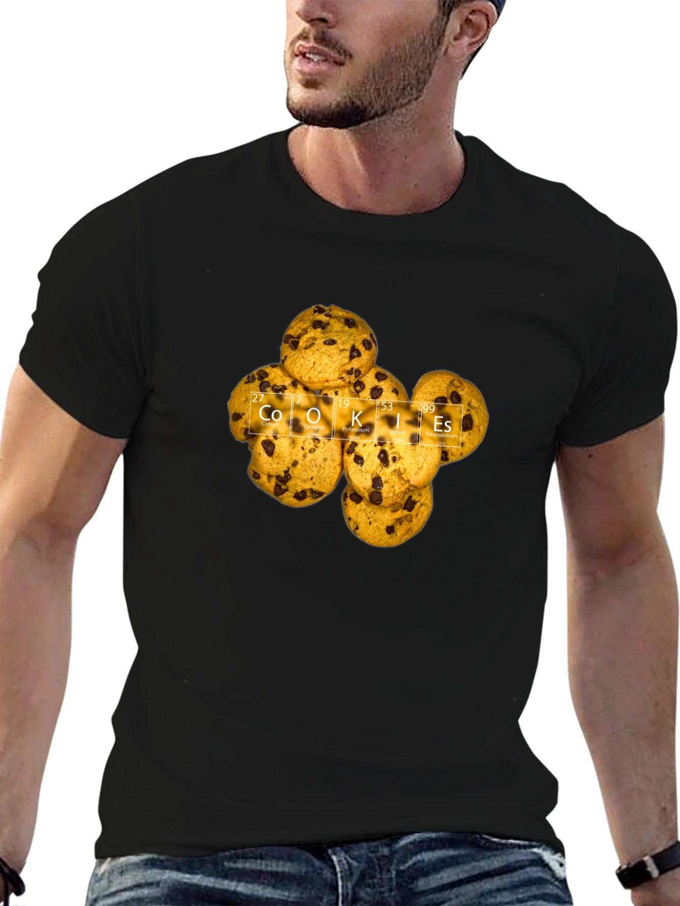 Cookies Periodic Table Mens Black T-Shirt