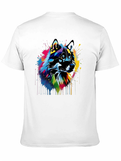 Abstract Wolf Art Black T-Shirt