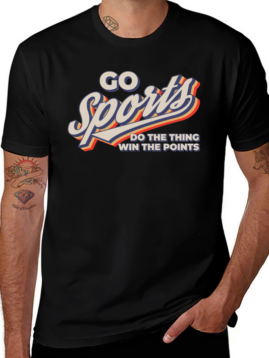 Go Sports! Graphic Print Tee - Black
