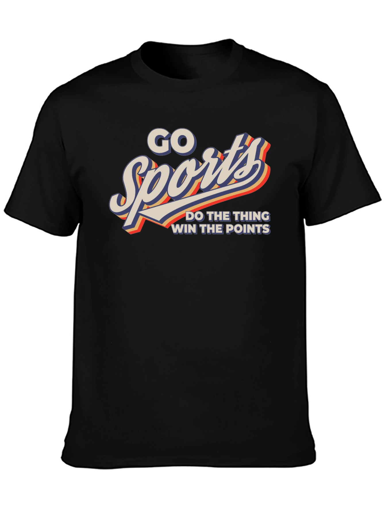Go Sports! Graphic Print Tee - Black