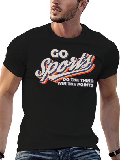 Go Sports! Graphic Print Tee - Black