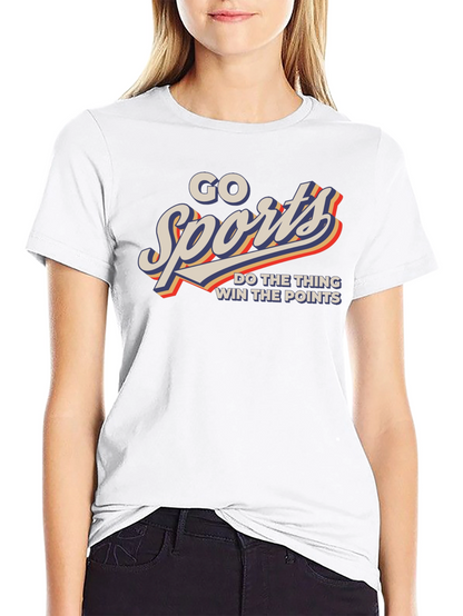 Go Sports! Graphic Print Tee - Black
