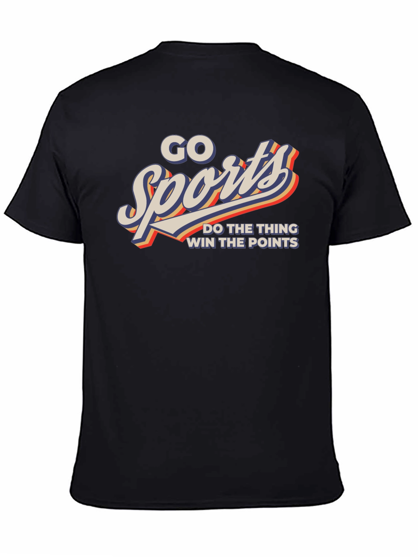 Go Sports! Graphic Print Tee - Black