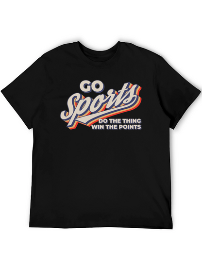 Go Sports! Graphic Print Tee - Black