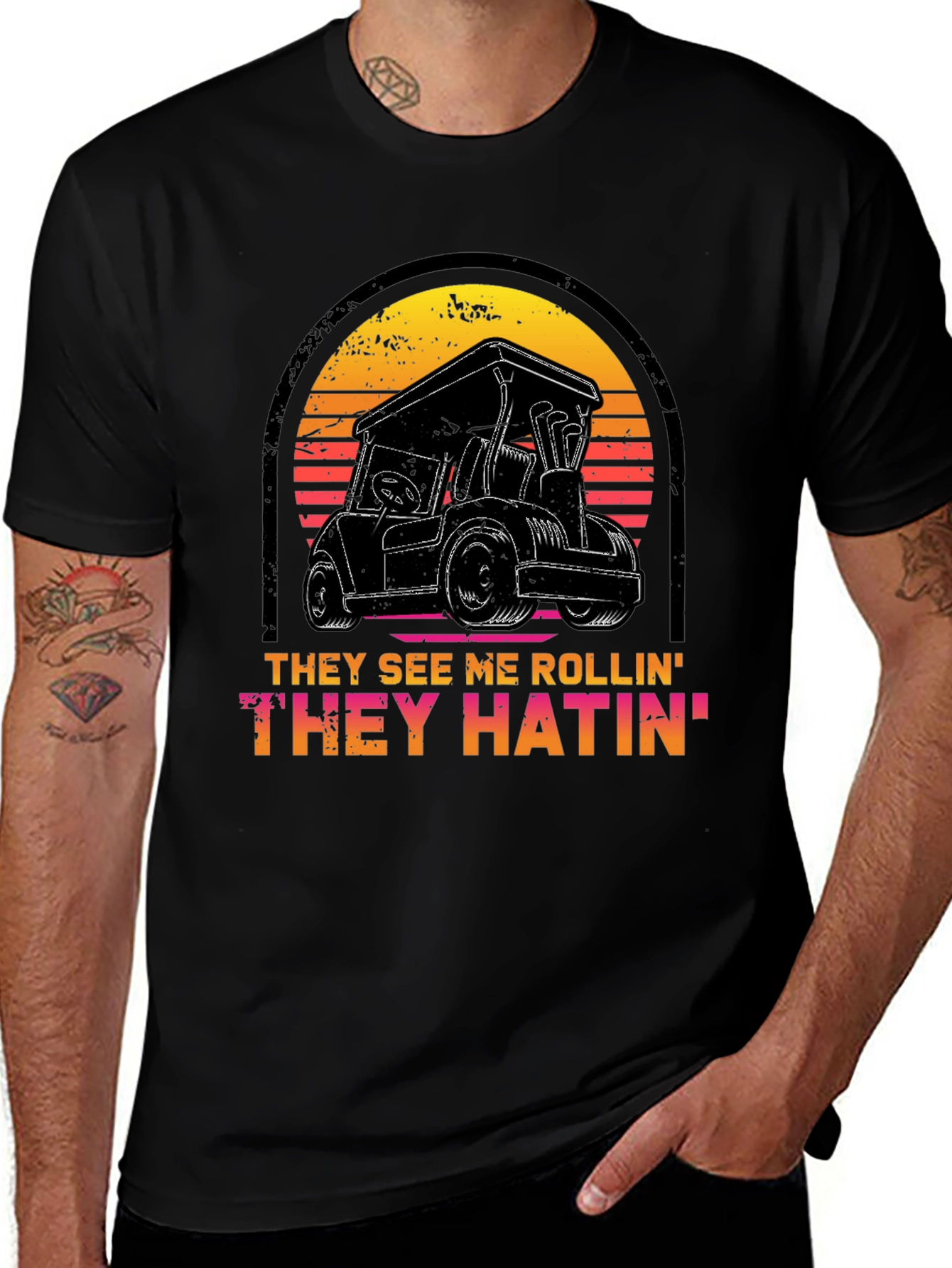 They See Me Rollin Tee - Golf Cart Design