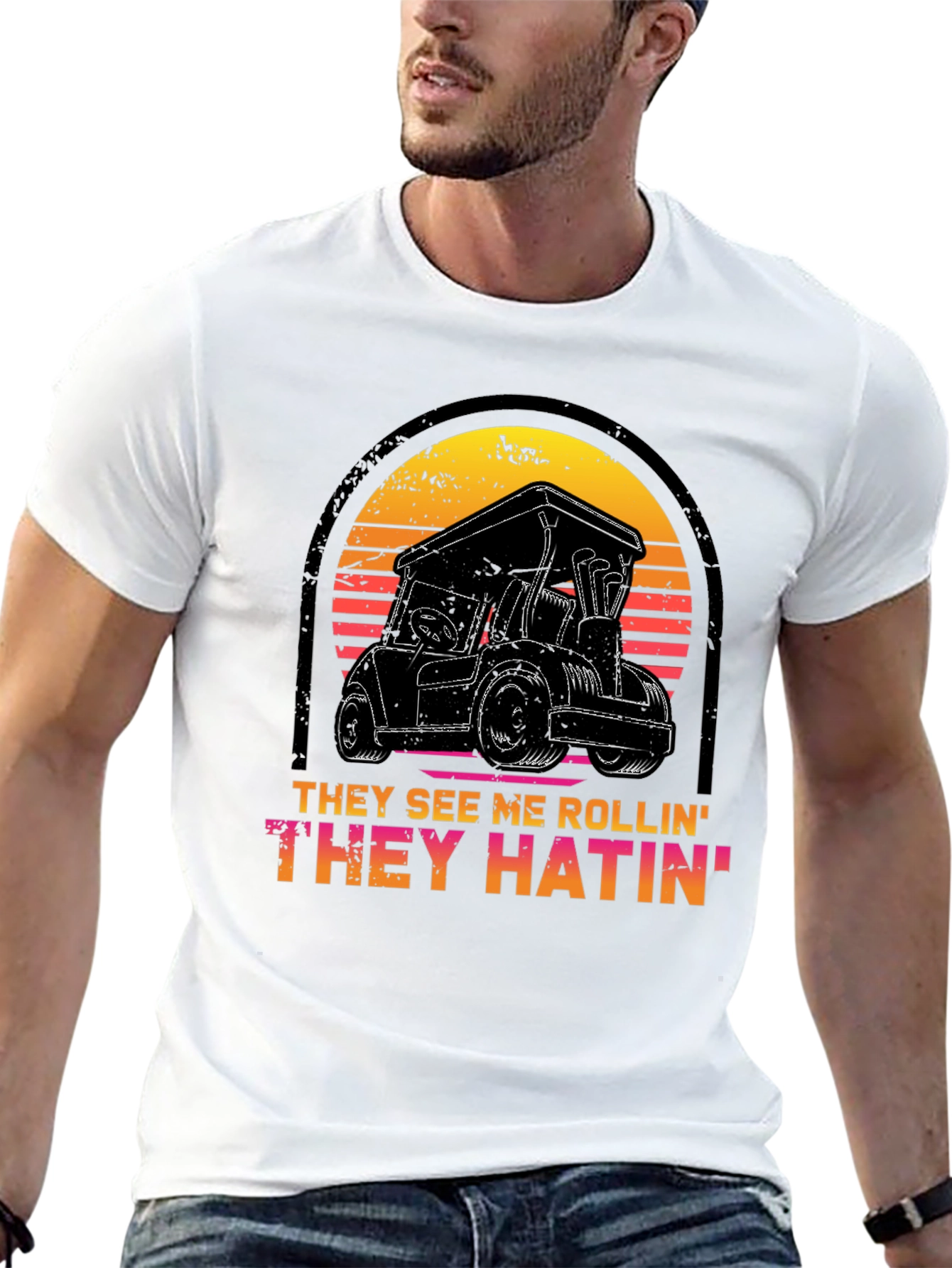 They See Me Rollin Tee - Golf Cart Design
