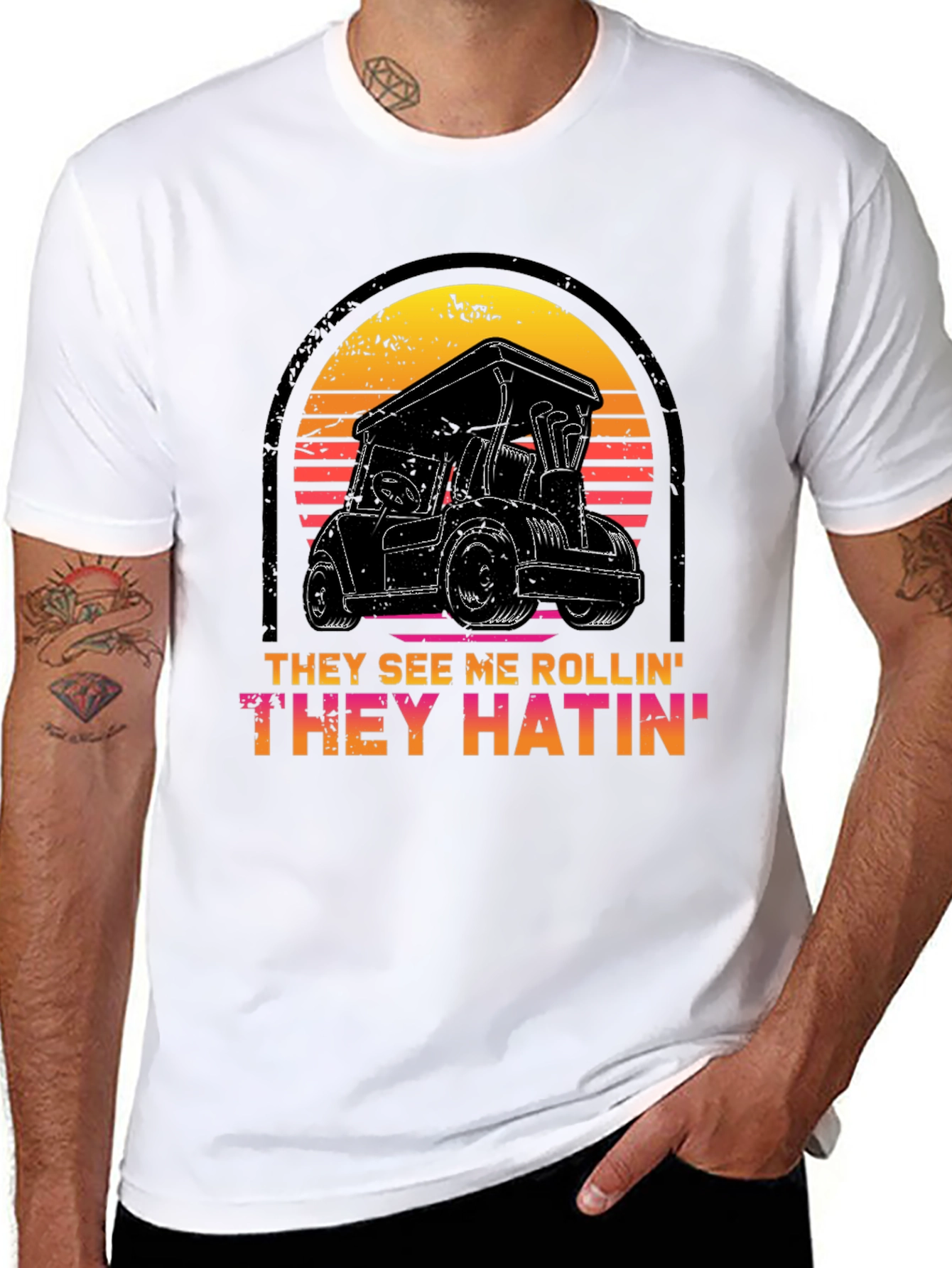 They See Me Rollin Tee - Golf Cart Design