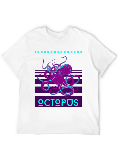 Retro Octopus Graphic T-Shirt - Bold Kraken Design