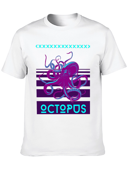 Retro Octopus Graphic T-Shirt - Bold Kraken Design