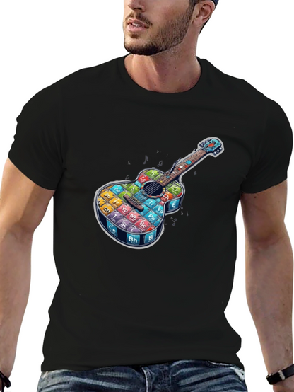 Periodic Table Guitar Black T-Shirt