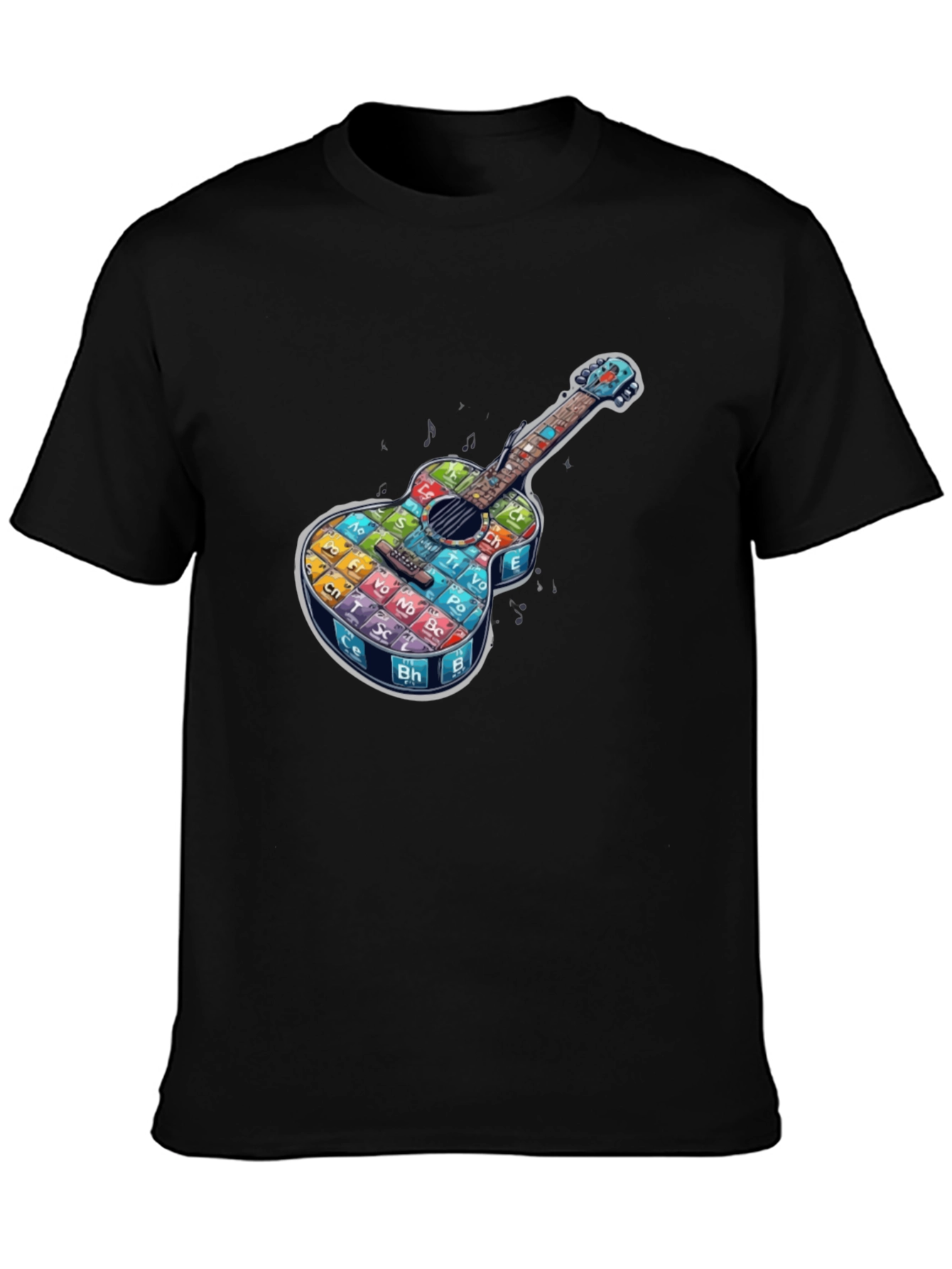 Periodic Table Guitar Black T-Shirt
