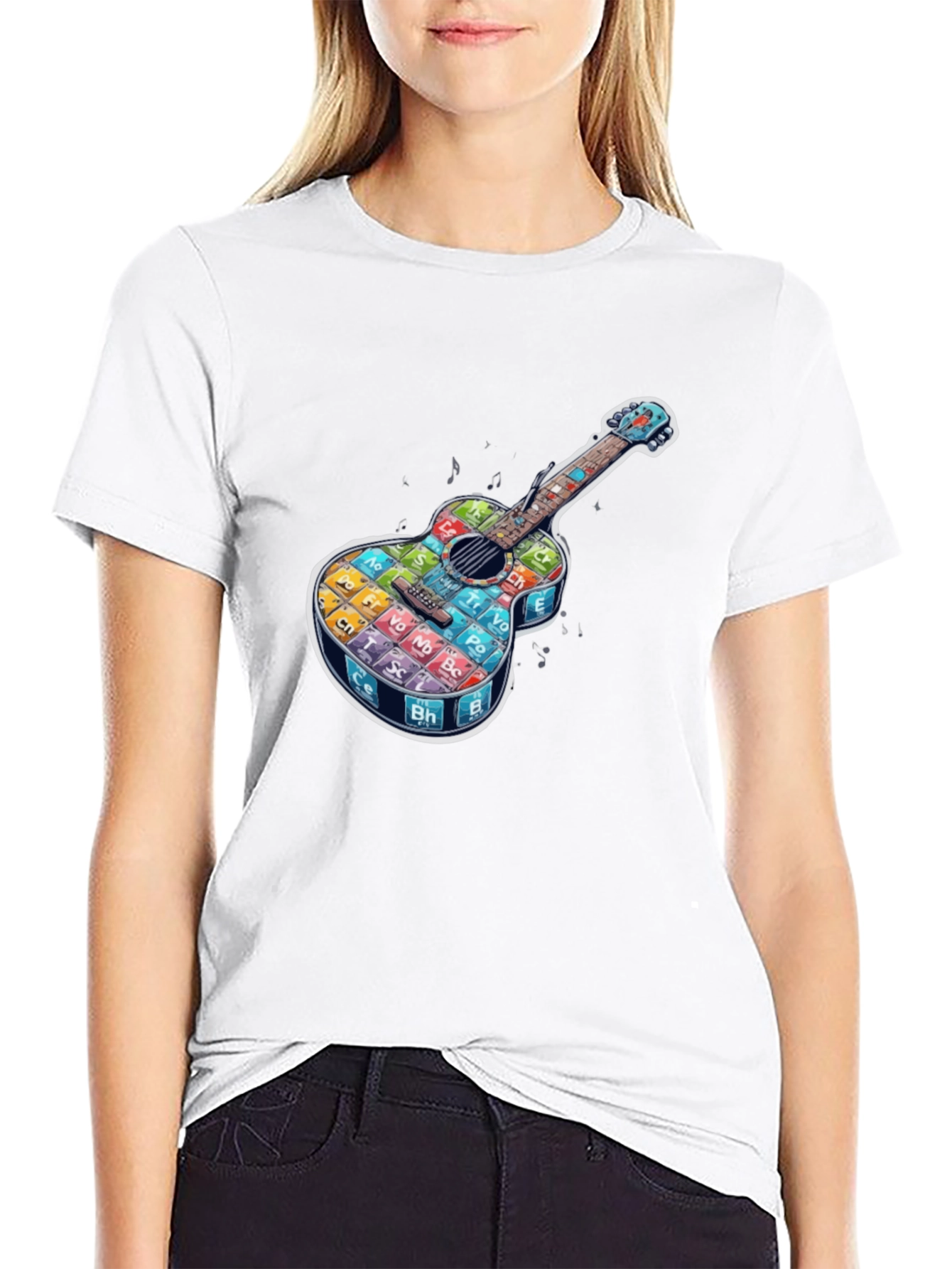 Periodic Table Guitar Black T-Shirt