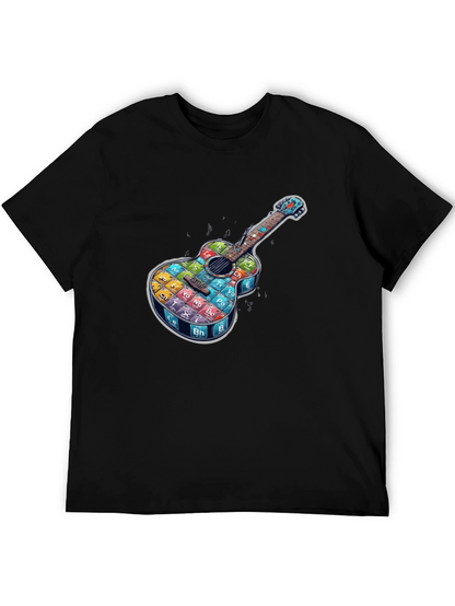 Periodic Table Guitar Black T-Shirt