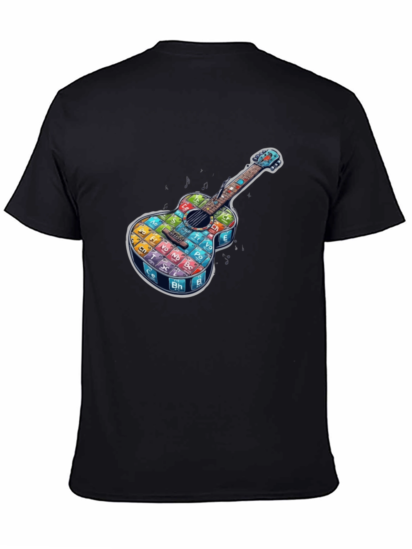 Periodic Table Guitar Black T-Shirt