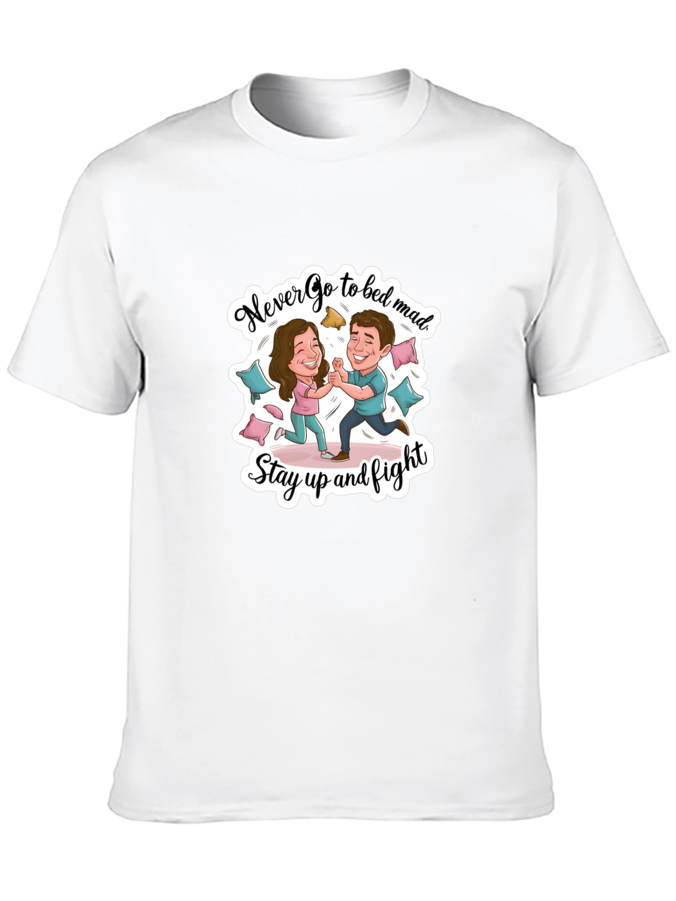 Funny Couple Fight Graphic Tee