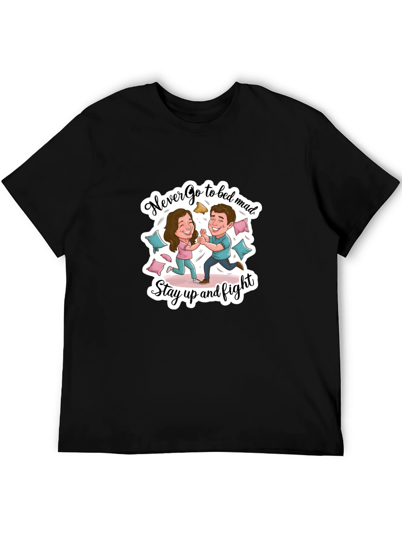 Funny Couple Fight Graphic Tee