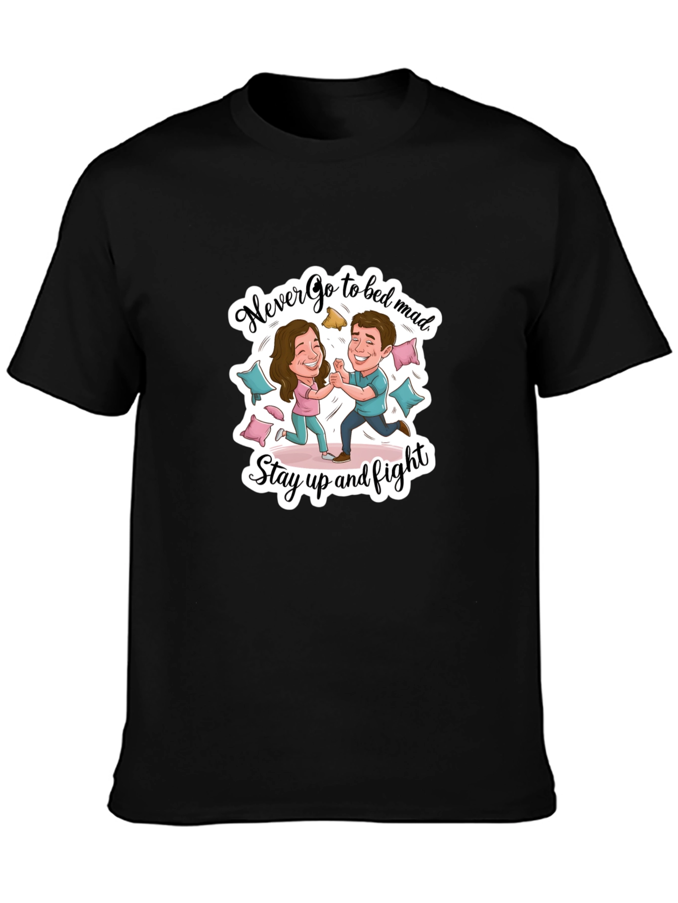 Funny Couple Fight Graphic Tee