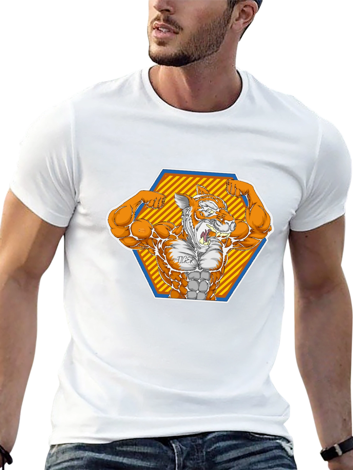 Tiger Muscle Black T-Shirt
