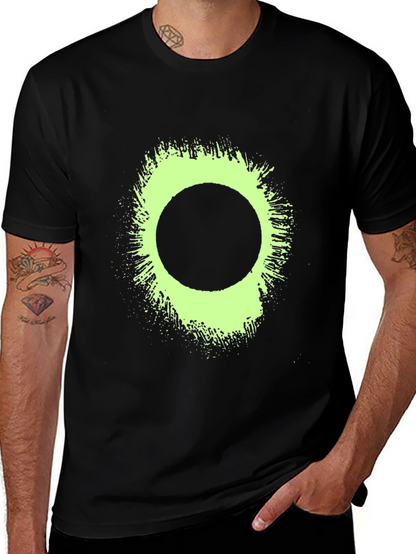 Eclipse Tee: Graphic Print Black T-Shirt