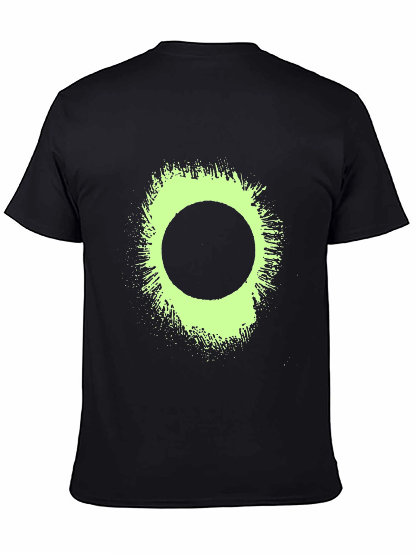 Eclipse Tee: Graphic Print Black T-Shirt