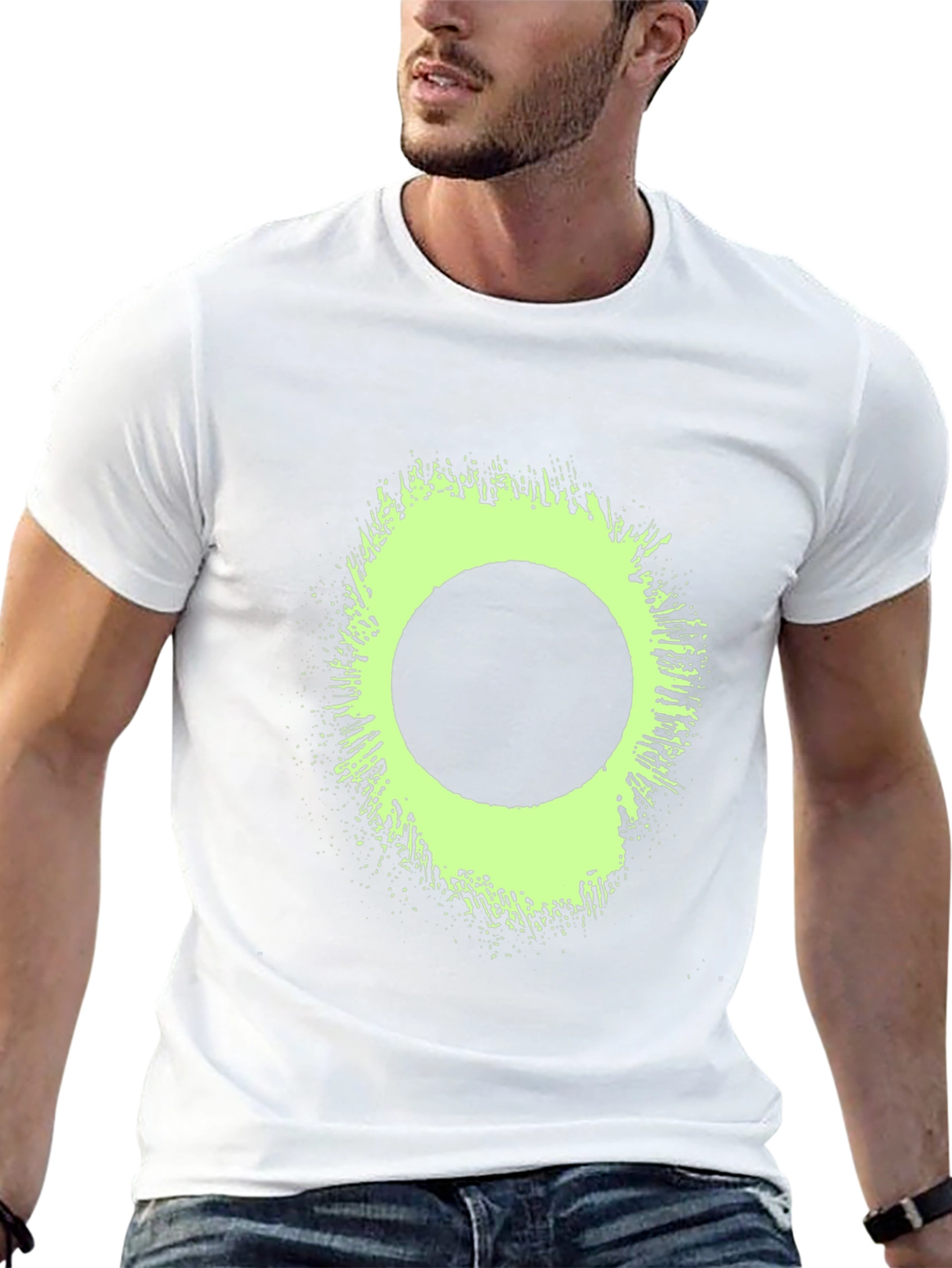 Eclipse Tee: Graphic Print Black T-Shirt