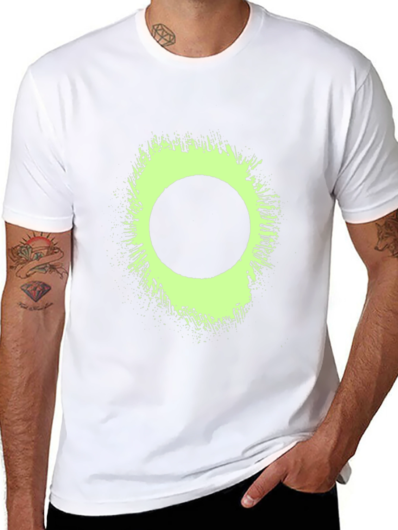 Eclipse Tee: Graphic Print Black T-Shirt