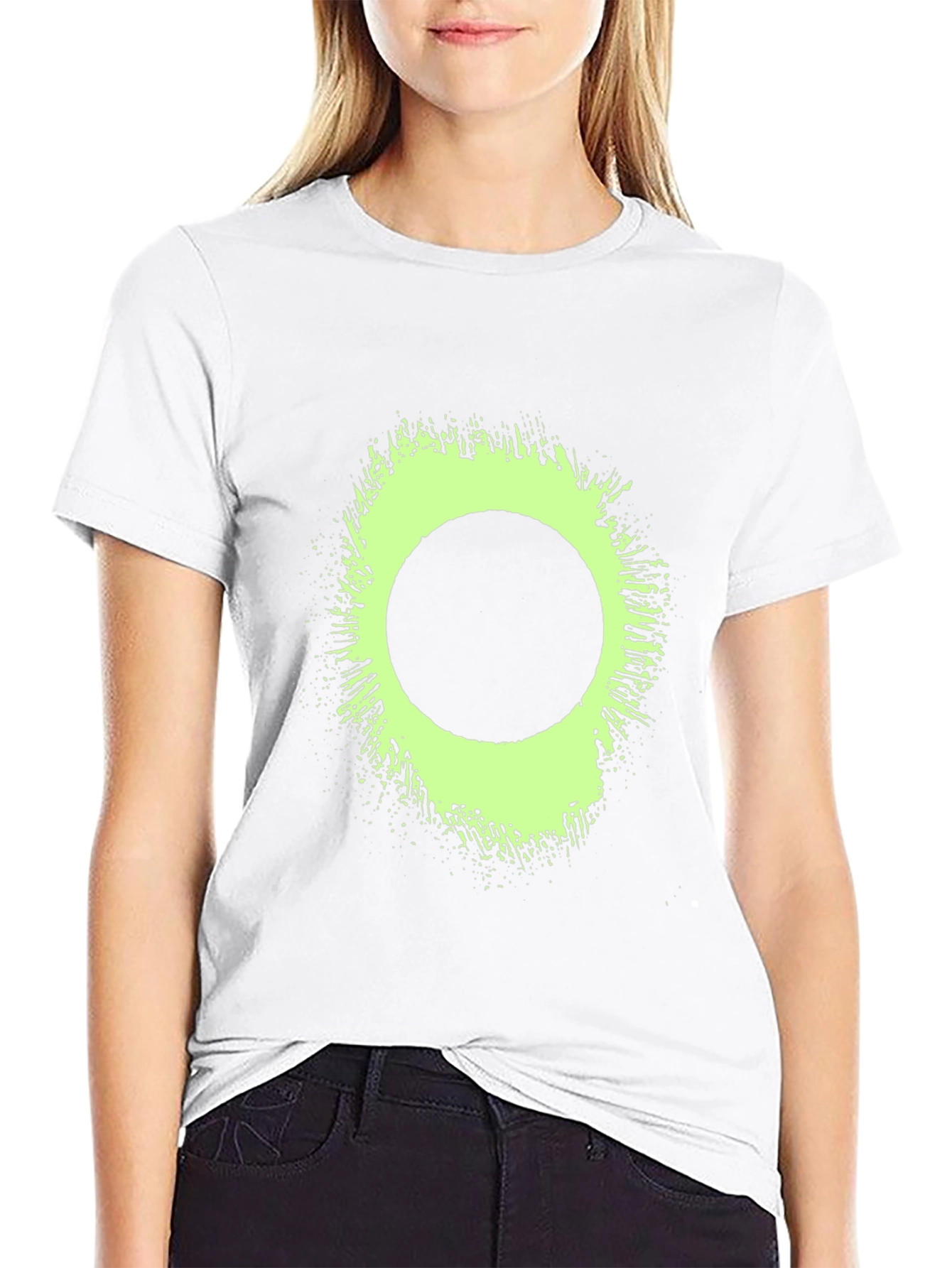 Eclipse Tee: Graphic Print Black T-Shirt