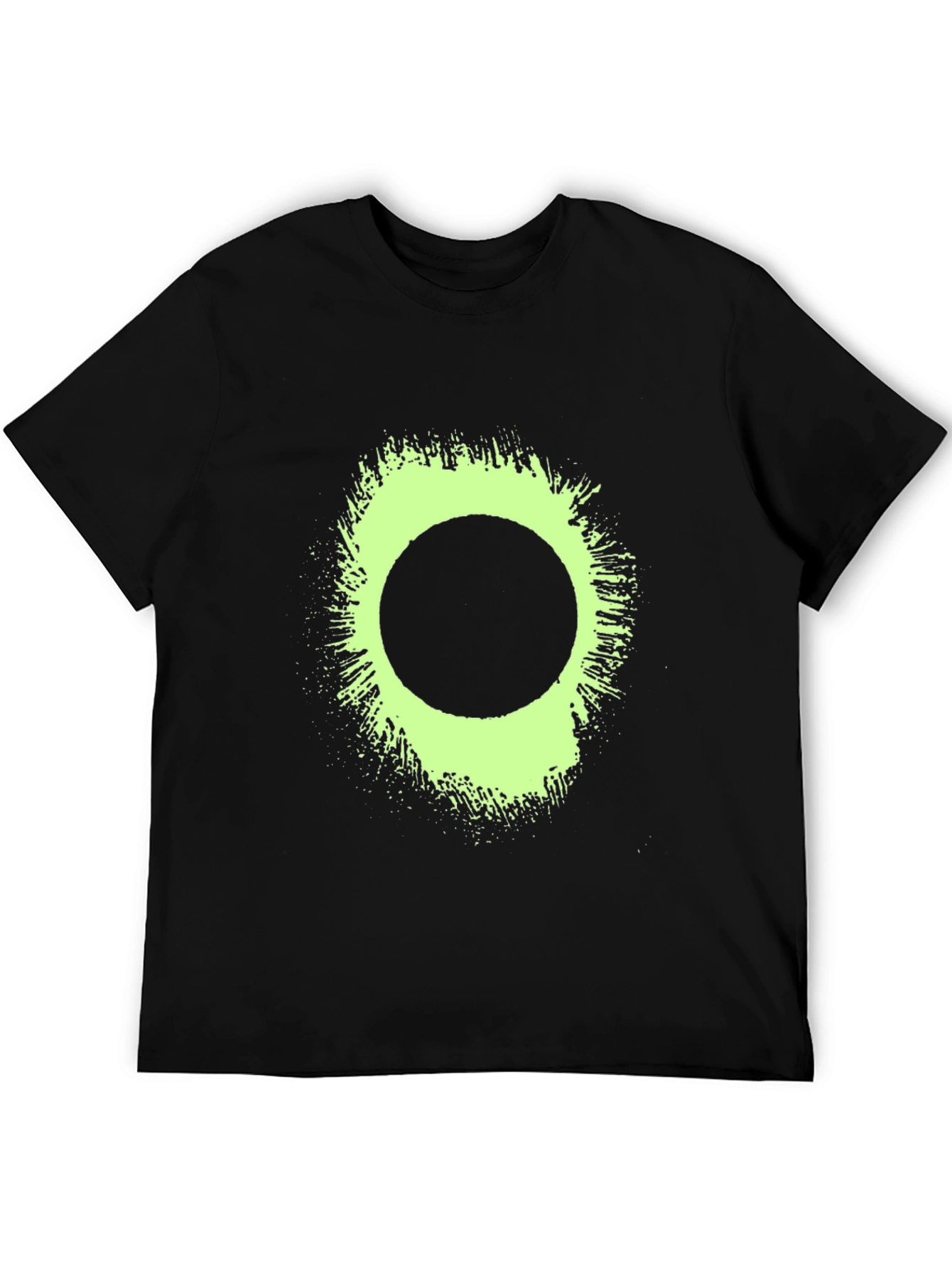 Eclipse Tee: Graphic Print Black T-Shirt
