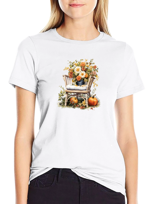 Fall Floral Chair T-Shirt