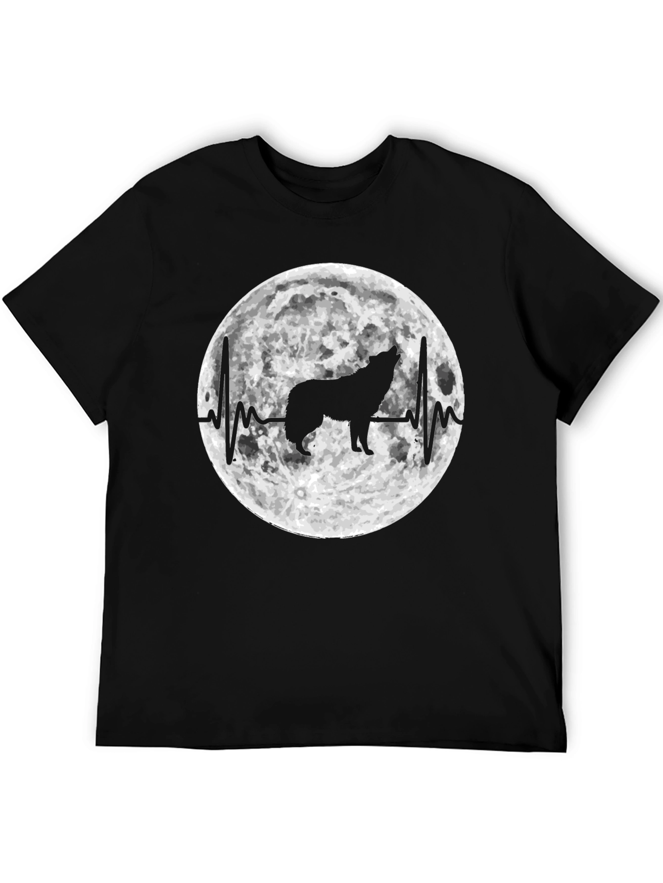 Wolf Moon Heartbeat Graphic T-Shirt