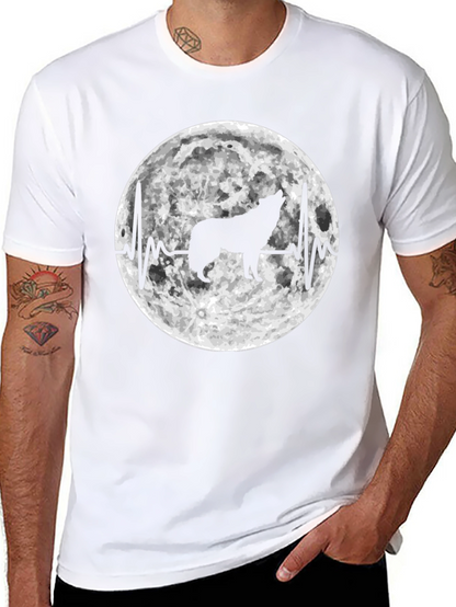 Wolf Moon Heartbeat Graphic T-Shirt