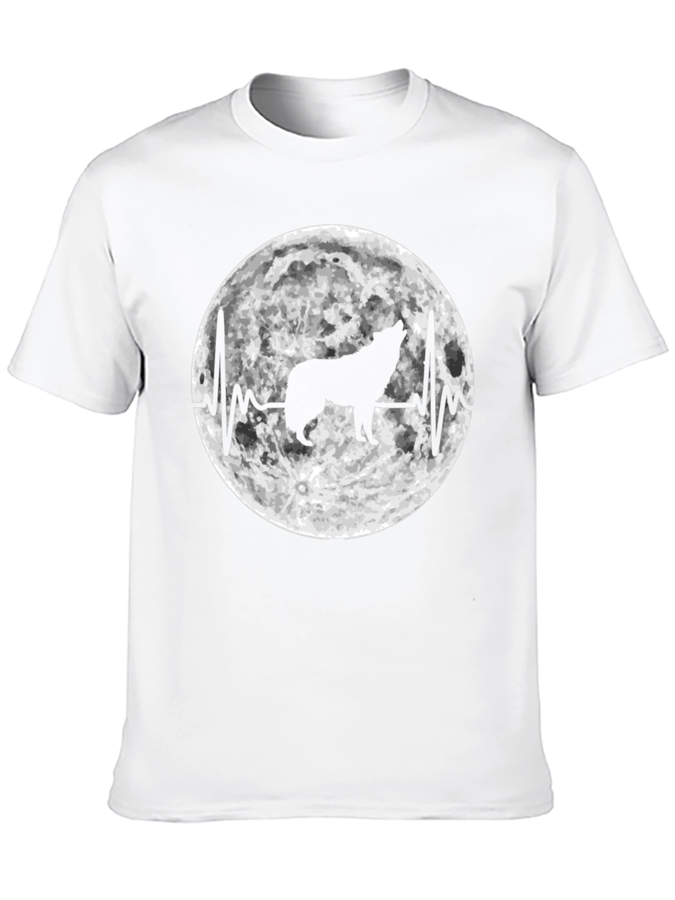 Wolf Moon Heartbeat Graphic T-Shirt
