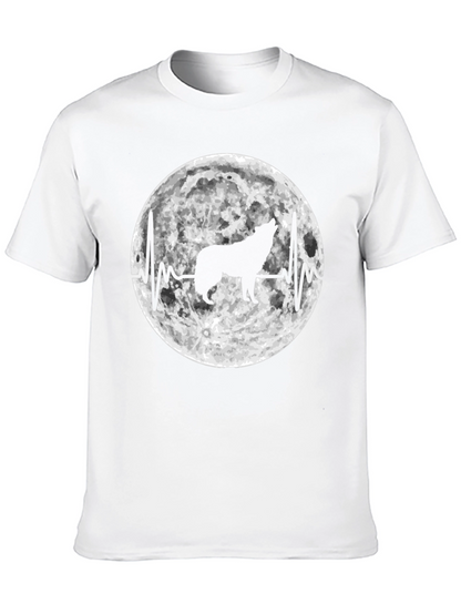 Wolf Moon Heartbeat Graphic T-Shirt