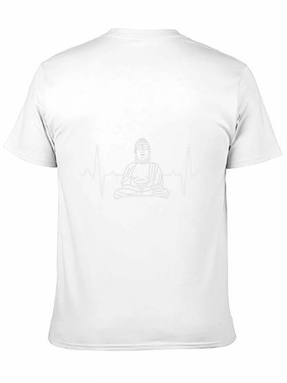 Buddha Heartbeat Graphic Tee - Relaxed Fit