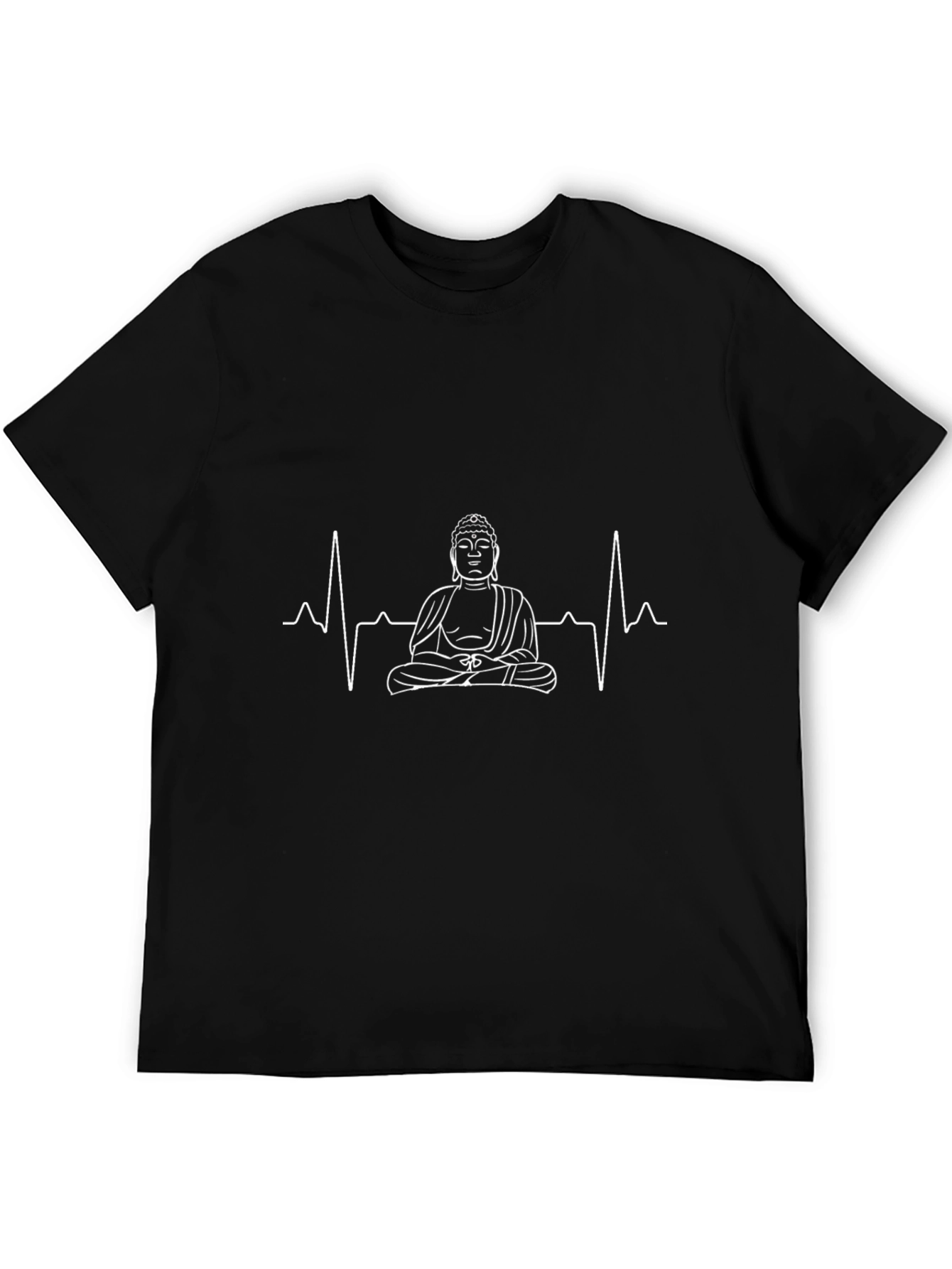 Buddha Heartbeat Graphic Tee - Relaxed Fit
