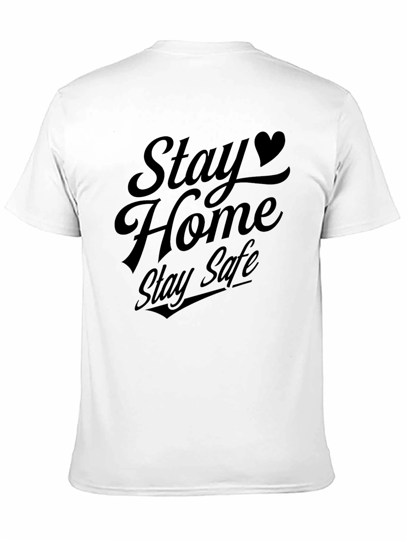 Stay Home Stay Safe Graphic Tee - Black