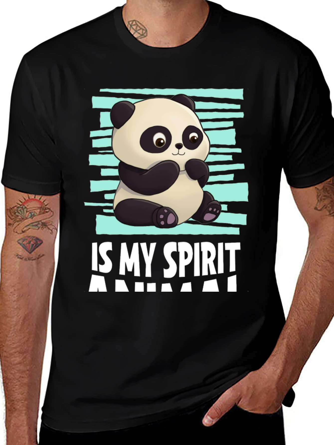 Panda Spirit Animal Graphic T-Shirt