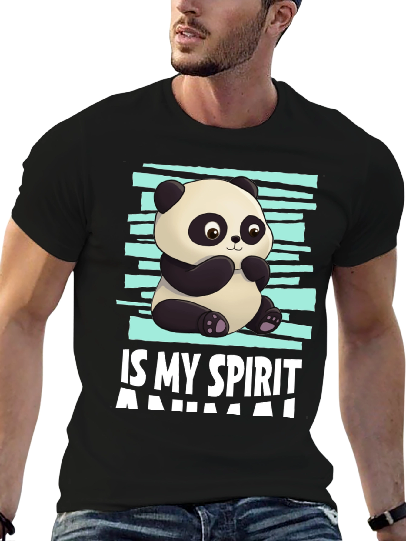 Panda Spirit Animal Graphic T-Shirt